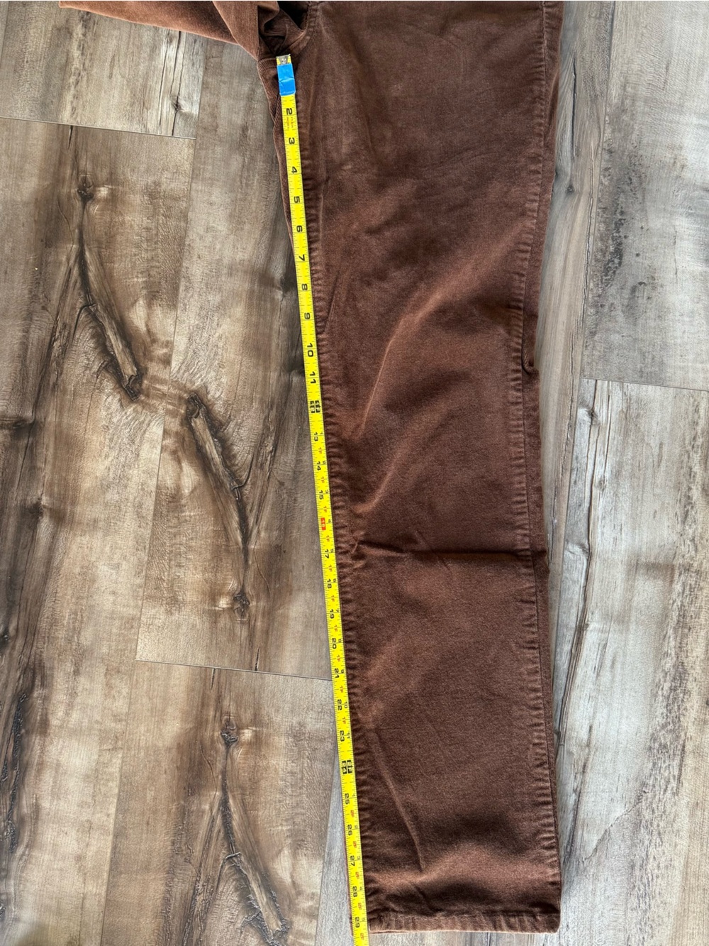 Brown Corduroy Pants Women’s High Rise Straight Leg Well Worn Jeans Size 8 / 29 - Picture 8 of 11